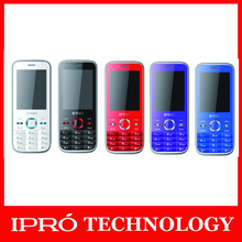 iPro TOP SALE cheap 2 SIM mobile phone 2.4′ TFT Memory 32+32Mb FM MP3 MP4 Bluetooth LED Torch phones English/Spanish/Portuguese