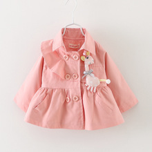 new 2016 spring autumn baby jackets turn down collar cute infants girls Trench Coat casaco infantil for newborn girl Windbreaker