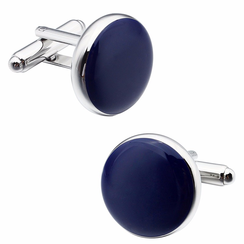 Mens Formal Dress Suit Proms Wedding Cufflinks Shinny Navy Blue 6 Studs