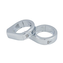 Motorcycle Pair 49mm Chrome Turn Signal Light Relocation Fork Clamps For Harley Davidson