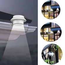 3 LED Solar Powered Fence Gutter Light Outdoor Garden Yard