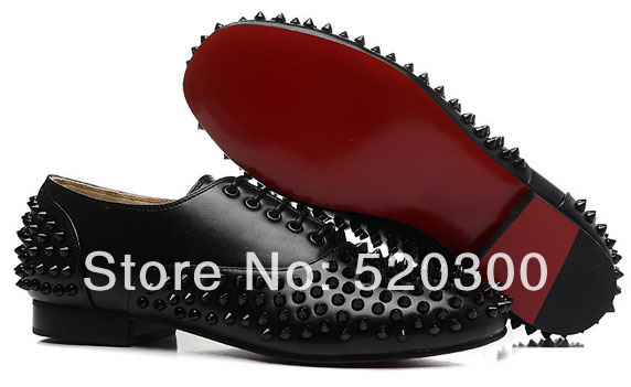 Aliexpress.com : Buy red bottom shoes for men with black rivets ...