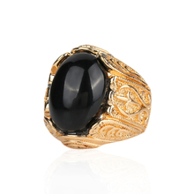 Men Italian Jewelry 18K Yellow Gold Filled Womens Black Sapphire Wedding Ring Size 7-10 Wedding Gold Rings For Women