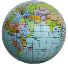 Inflatable Globe Toy Ball Baby Early Educational Teaching Tool Inflated Beach Ball Kids Learning and Playing Geography World Map