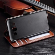 Luxury wallet bag stand retro business carzy horse TOP leather case cover for Samsung Galaxy A3