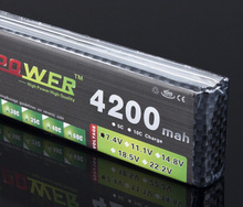 LION POWER 7.4V 4200mAh 25C 2S LiPo Battery With T/XT60 Plug for RC Car Airplane Helicopter