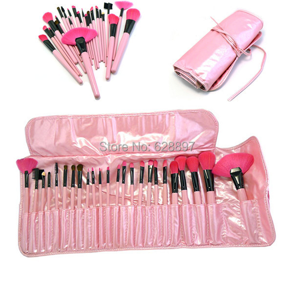 Woman s Pink 24Pcs Make Up Tools Pincel Maquiagem Professional Superior Soft Cosmetic Makeup Brush Set