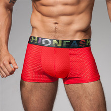 sexy mesh men underwear brand boxer shorts men cuecas boxers 365 modal fashion waistband men panties red underpant male trunks