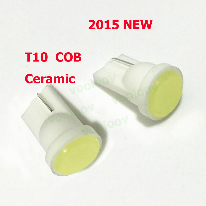 Short Section Ceramic Car Interior LED T10 COB W5W Wedge Side Light Bulb Lamp Car Light