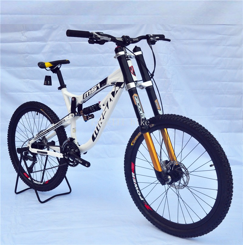 Bicicleta SHIMANO M455 Oil suspension Aluminium Alloy Soft-tail Frame Full Suspension Downhill Mountain Bikes 2604