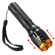 HOT SALE! Waterproof CREE XM-L T6 2200 Lumen Torch Tactical Zoom Cree Led Flashlight Torch Light For 3xAAA/18650 battery