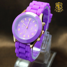 2016 Top Brand White Geneva Watches Quartz Watch Women Reloj Women Dress Watches man Silicone Wristwatches