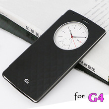 Smartphone Flip Cover For LG G4 P1 H815 H818 original smart window fashion TPU Leather Case