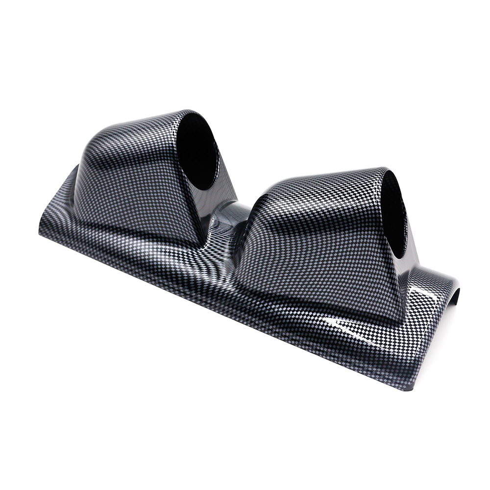 2/" 52mm Universal Left Driver Carbon Fiber A Pillar Pod 2 Hole Gauge Holder Pod
