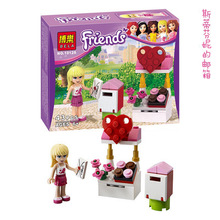 Stephanie Postbox Building Blocks Set axi Friends Figures DIY Brinquedos Bricks Toys for Girls