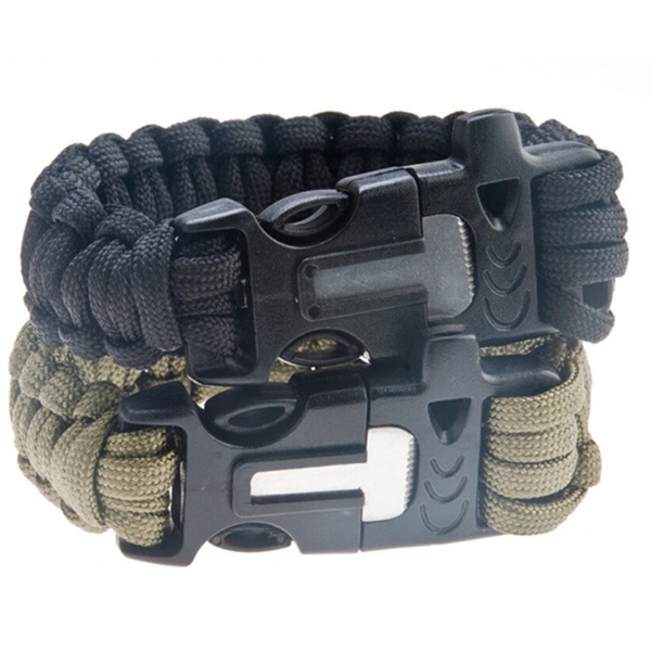 Mens Paracord Survival Bracelet Smart Wristband Wrist Wrap Cords Sports Security Bands Sport Arm Band Bangle