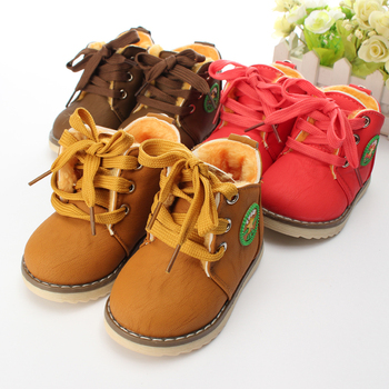 2015 новых детских сапоги / теплые туфли-botas для мальчиков девочек / дети плюшевые шить хлопок зимние ботинки размер 21 - 26 бесплатная доставка