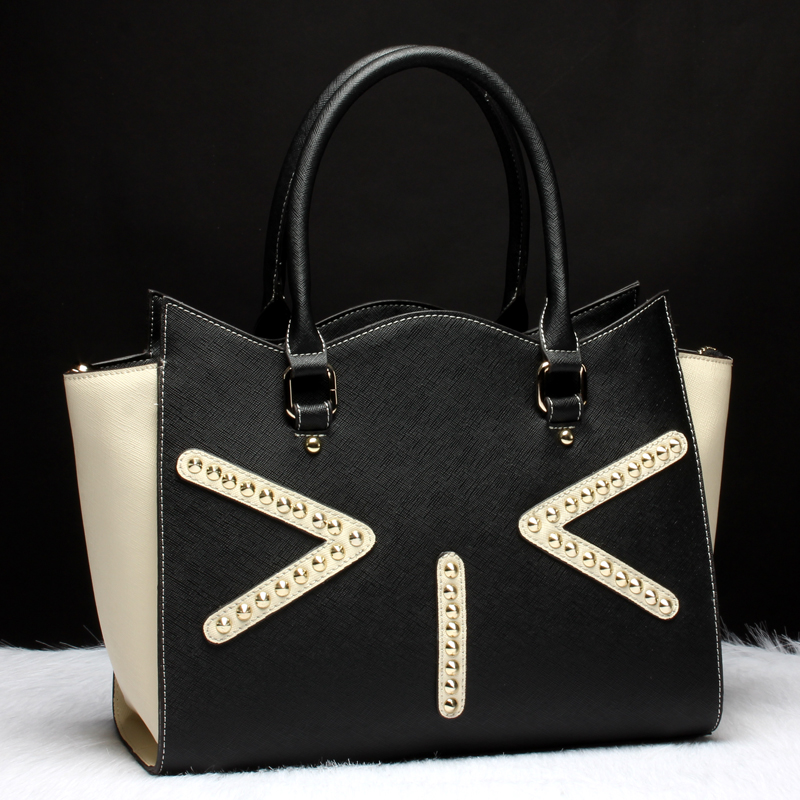 High Quality Genuine leather bag vintage women bag lady tote bag cat wings handbag bolsas femininas sac