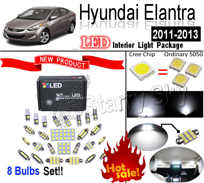 8 Blubs         Hyundai Elantra 2011 - 2013 MD / UD