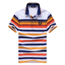 High quality 2015 Summer Men’s Clothing Striped Polo Shirts Cotton Tops&Tees Man Collar Casual Sport Camisas Polo Big Size M-3XL