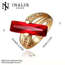 411 Wholesale High QualityNickle Free Antiallergic New Fashion Jewelry 18K Real Gold Plated Ring For Women Free Shipping