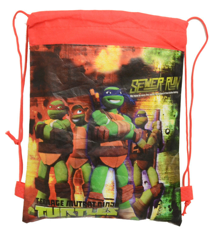 1pic Teenage Mutant Ninja Turtles School Bags Teenage Mutant Ninja Turtles Kids Drawstring Backpack& Bag For Kids (2)