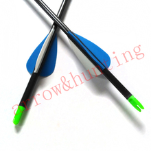 24pcs archery carbon recurve bow arrow with 4 2mm ID carbon shaft and fixed aluminum arrow