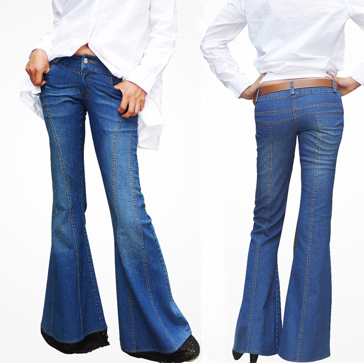 Wide leg bell bottom jeans Flare Jeans & Bell Bottoms for Women. Store your skinnies; the vintage-inspired flare shape is back and better than ever! The ultra-flattering flare jeans have transformed throughout the years - from super flares and bell bottoms to bootcut and trouser jeans.