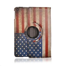Flag of American Pattern 360 Rotating PU Leather Full Body Case with Stand for iPad Air 1