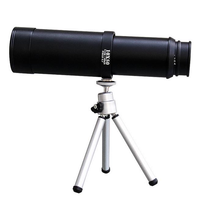 10X50 High Quality Aluminum Antifog High Definition Monocular Telescope HD BAK4 Prism 1200m With PortableTripod Spotting Scope