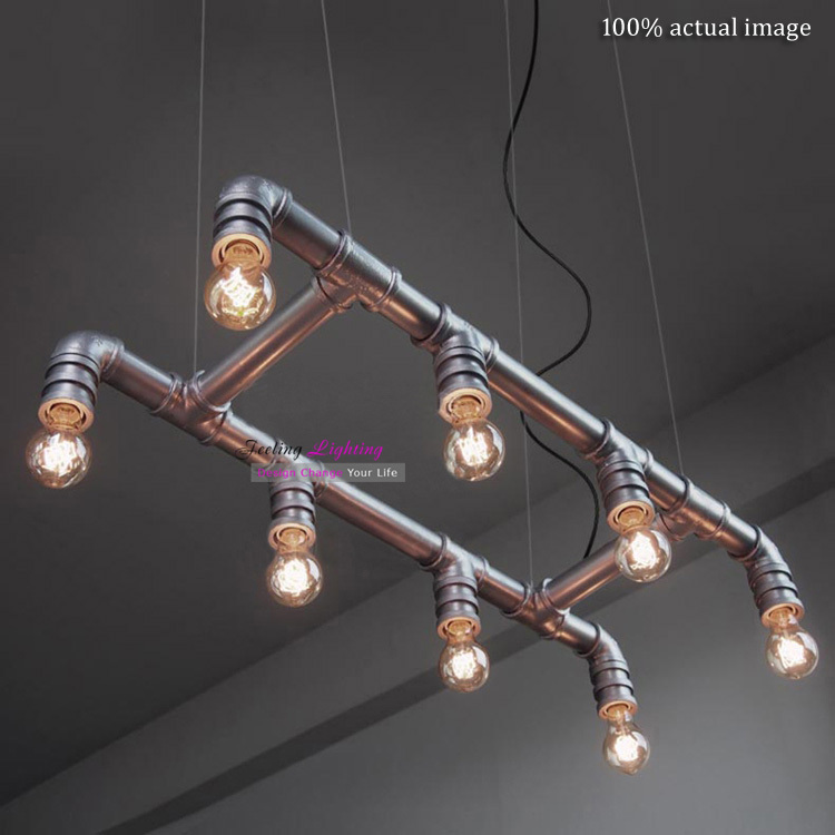 Free Shipping Simple Modern Metal Water pipe Industrial Vintage Style