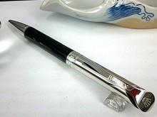 Роль ручка металл подарок ручка серебро клип косой head черный сетка шариковая ручка без ручка коробка — Great
