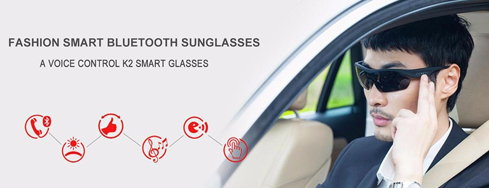 Bluetooth Wireless Sunglasses Wearphone Polarized Glasses Voice Control Phone Call Sports Smart Earphone Anti UV Resist Glare