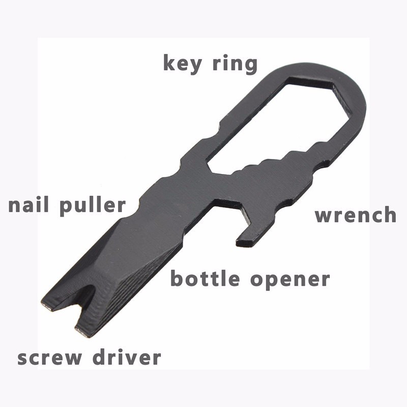 Description Picture 3 of itemMultifunctional Multipurpose Multi Pocket Tool Crowbar Screwdriver Gadget Camp Hike Outdoor Mini Keyring key ring Keychain
