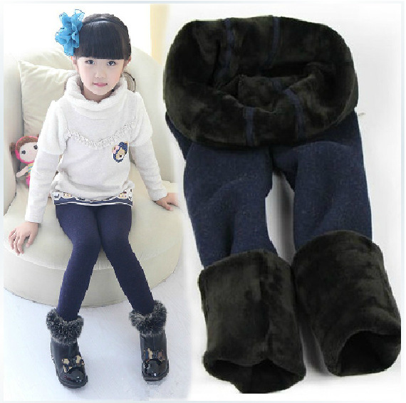 High Quality Girl Baby Winter Leggins Cotton Thicken Kids Girls Long Pants 2 11 Age Children