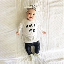 Детская мода 0 — 24 месяцев Bebes девушки комплект одежды футболка + Pu кожаные леггинсы 2016 девочки одежда бобо выбирает ребенка комбинезон