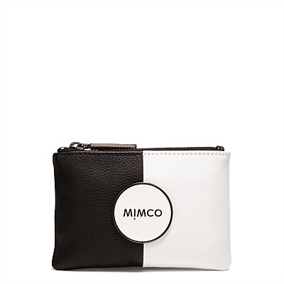 FREESHIPPING MIMCO TANDEM WHITE BLK LEATHER LOVELY...