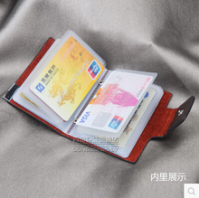 New 2015 women men genuine leather famous designer brand business bank credit Card holder bag case