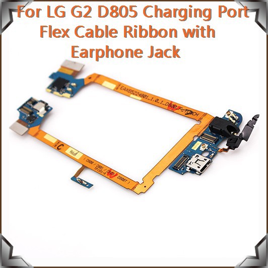 For LG G2 D805 Charging Port Flex Cable Ribbon with Earphone Jack3