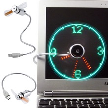 New hot selling USB Mini Flexible Time LED Clock Fan with LED Light – Cool Gadget Free shipping Wholesale Store