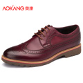Aokang 2016 New Arrival men s genuine leather shoes fashion Dress shoes business shoes big Size