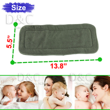 1pcs Bamboo Charcoal Cotton cloth diapers Inserts Nappy changing mat Baby Nappy Diapers bags Reusable diaper