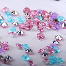1000PCS 4.5mm 1 / 3ct Свадьба Украшение Бургундия темно-красный Алмазная конфетти Таблица рассеивает кристаллов украшения акриловые