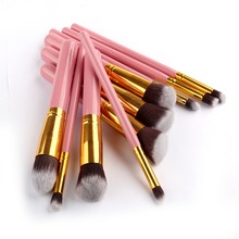 Softest 10pcs Set Make Up Styling Tools Professional Cosmetic Eye Eyebrow Shadow Makeup Brush Eyelashes Blush