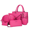Six Piece Suit Composite Bag Women Stylish Embossed PU Shoulder Crossbody Bag Handbag Ladies Multi purpose