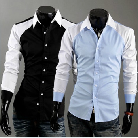 men dress shirt 2015 new fashion high quality cott...