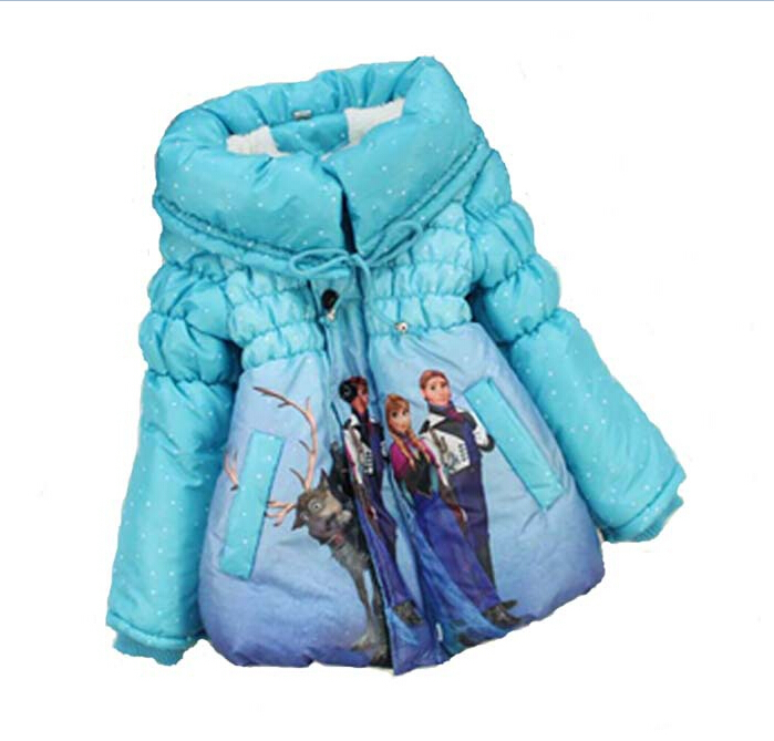 2015 font b girl b font Coat Baby Winter Long Sleeve Warm Jacket Children Cotton Padded