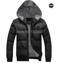 2014 lowest price new Brand down cotton jacket  Long winter down coat  blue Black Outwear wind coat winter clothes men