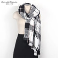 European style Women s scarves Weave Plaid scarf Thick warm Soft delicate shawl good quality winter