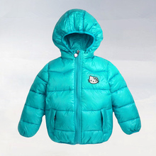 2015 new Hello Kitty Girl s Winter jackets hooded children s Coats winter warm Outerwear Coats